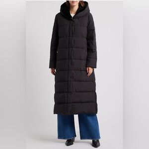 Lauren Ralph Lauren Longline Puffer Coat With Faux Fur Lined Hood, X-S,$380